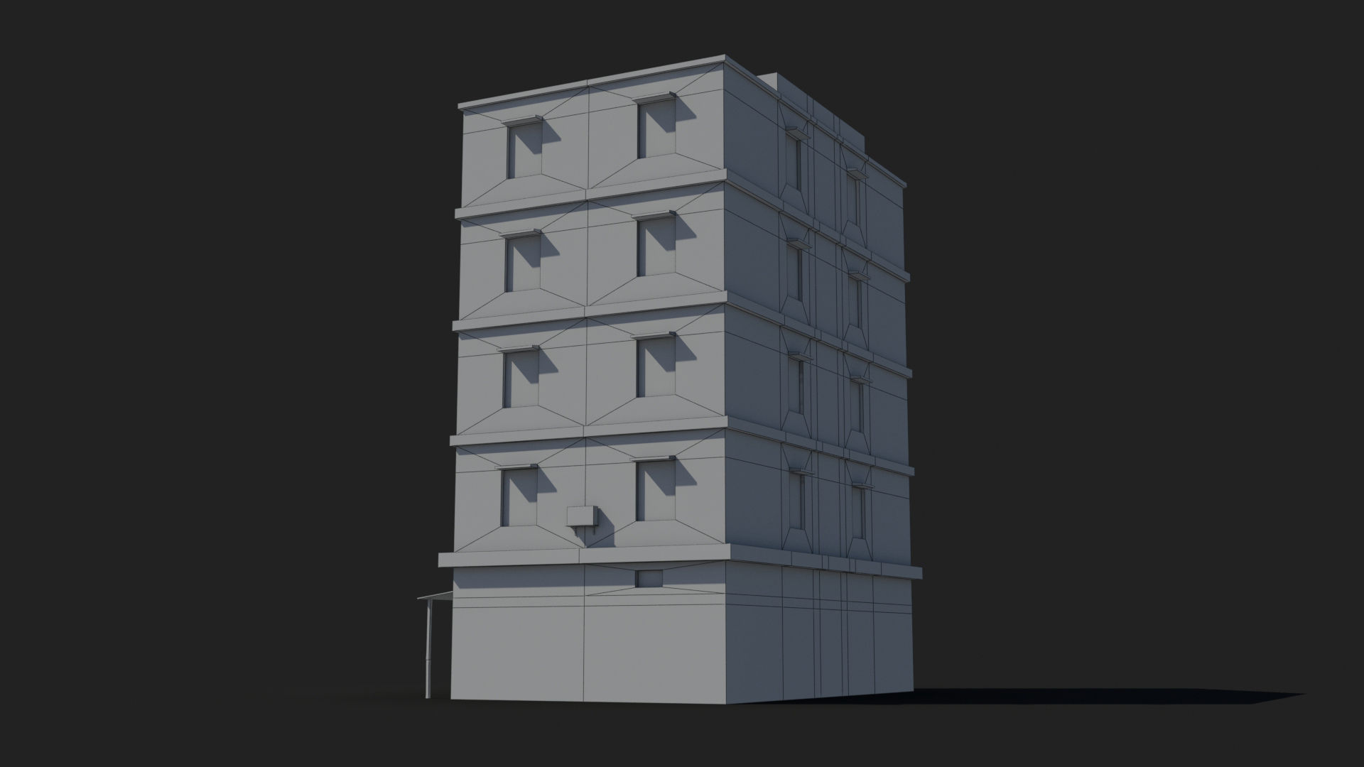 Arab Middle East Building x6 Low-poly 3D model_10