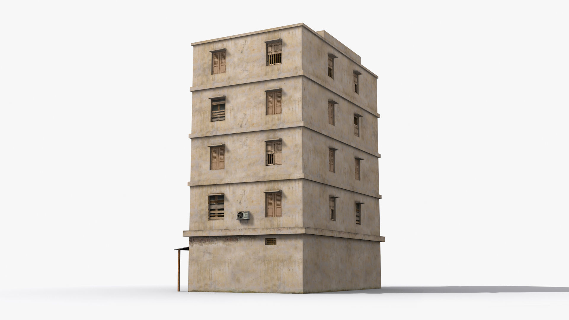Arab Middle East Building x6 Low-poly 3D model_4