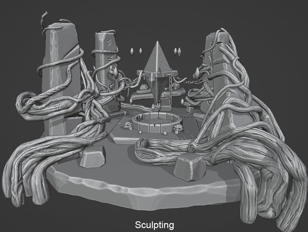 Magic Crystal Low-poly 3D model_25