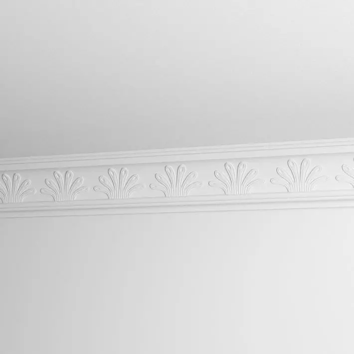 White Ceiling Ornament Decoration 3D model_0