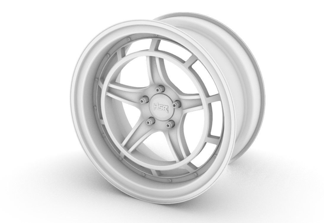 HSR Rai S4 3 Piece Rims wheels 3D model_5