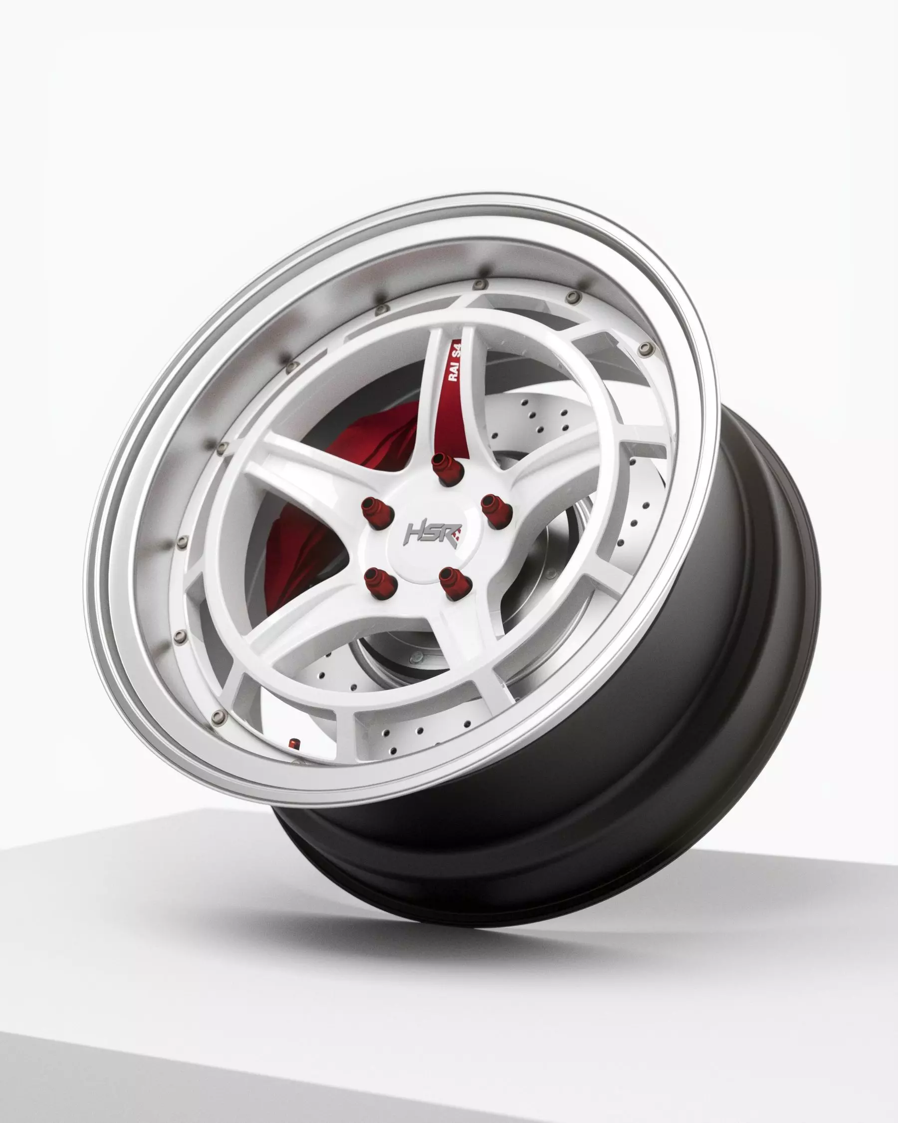HSR Rai S4 3 Piece Rims wheels 3D model_0