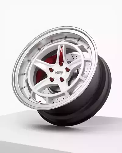 HSR Rai S4 3 Piece Rims wheels 3D model HSR Rai S4 3 Piece Rims wheels 3D model