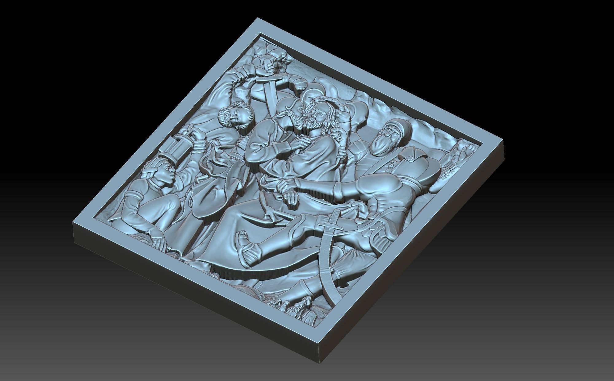 Judas kiss 3D print model_4