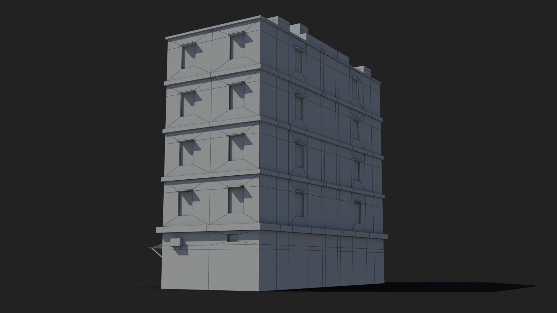 Arab Middle East Building x8 Low-poly 3D model_9