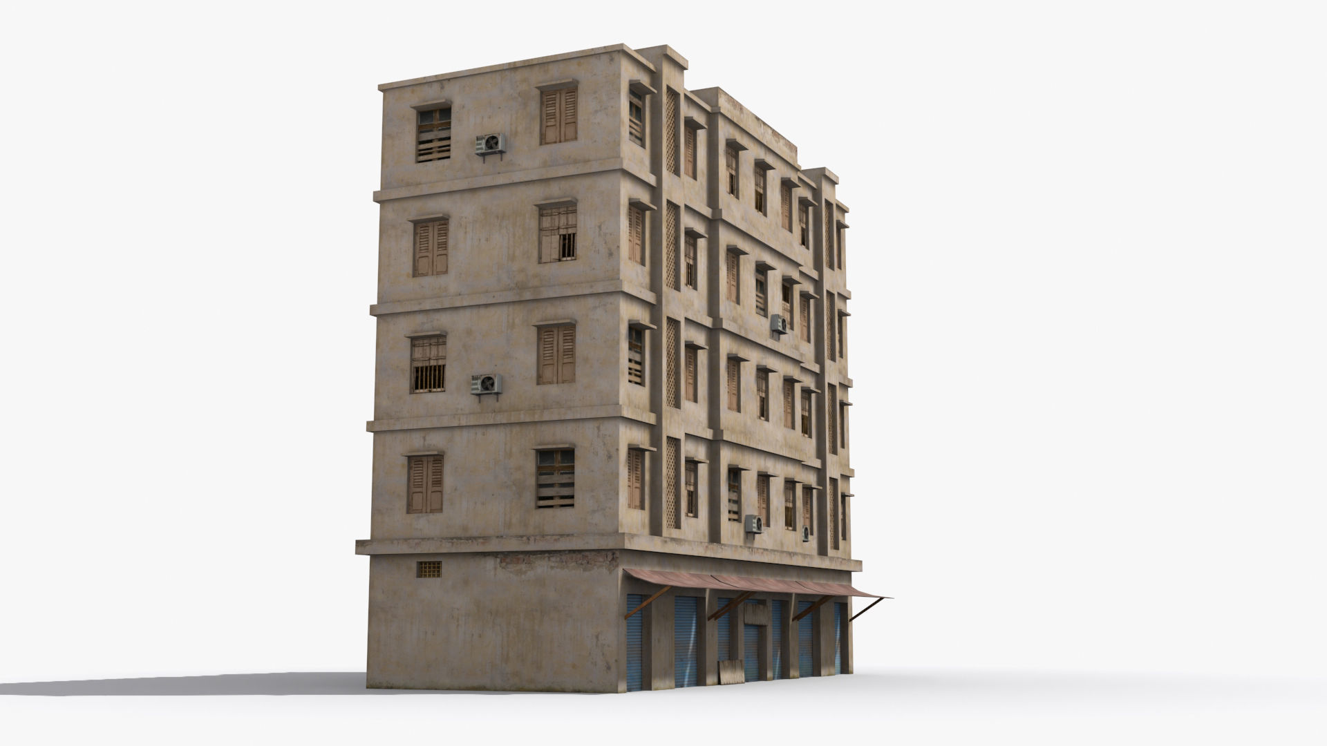 Arab Middle East Building x8 Low-poly 3D model_4