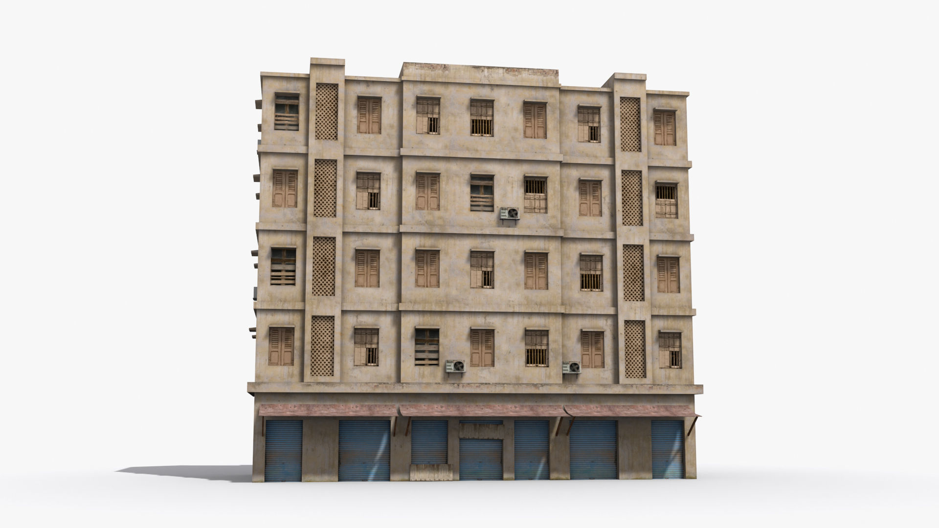 Arab Middle East Building x8 Low-poly 3D model_1