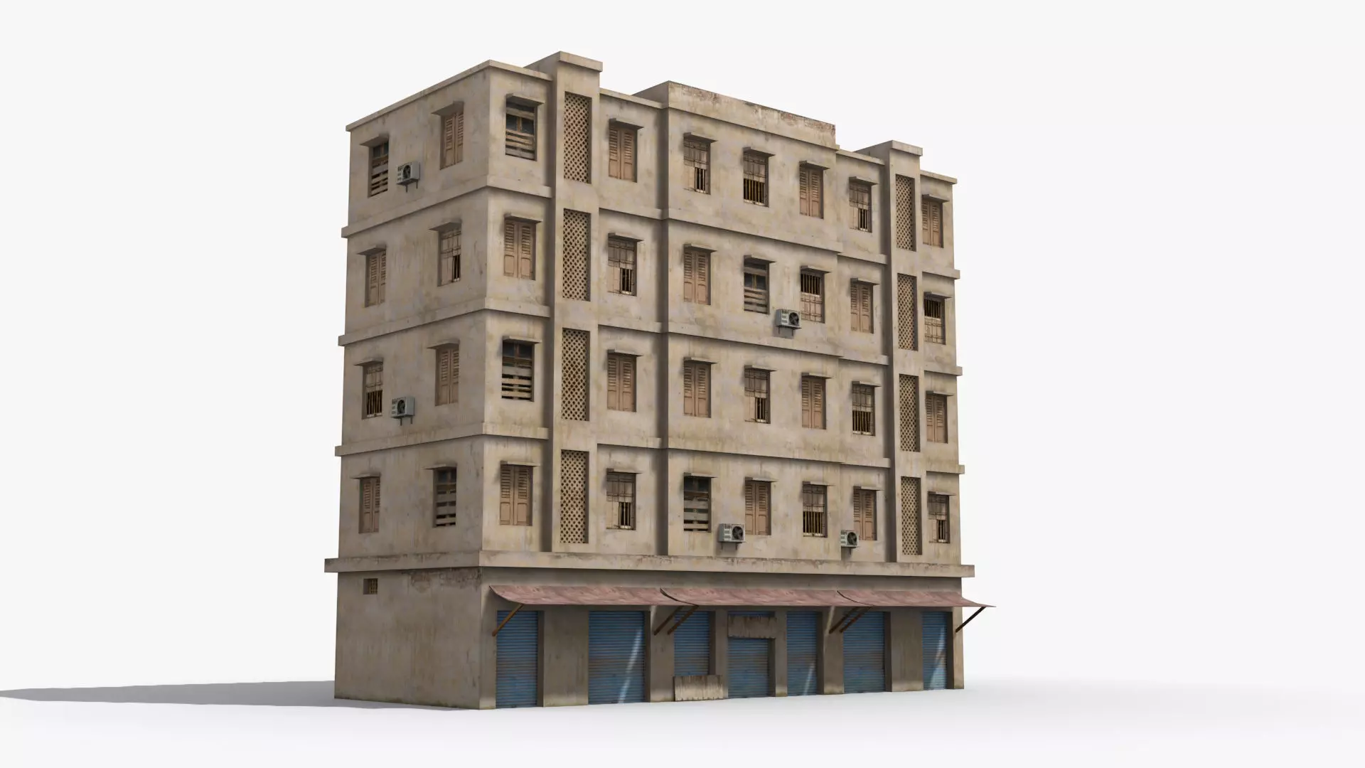 Arab Middle East Building x8 Low-poly 3D model_0