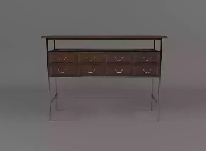 bed front console 3D model