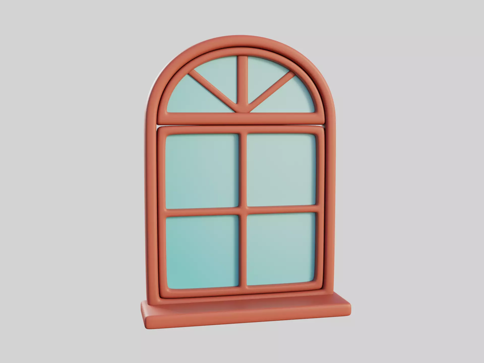 Cartoon Window 13a 3D model_0