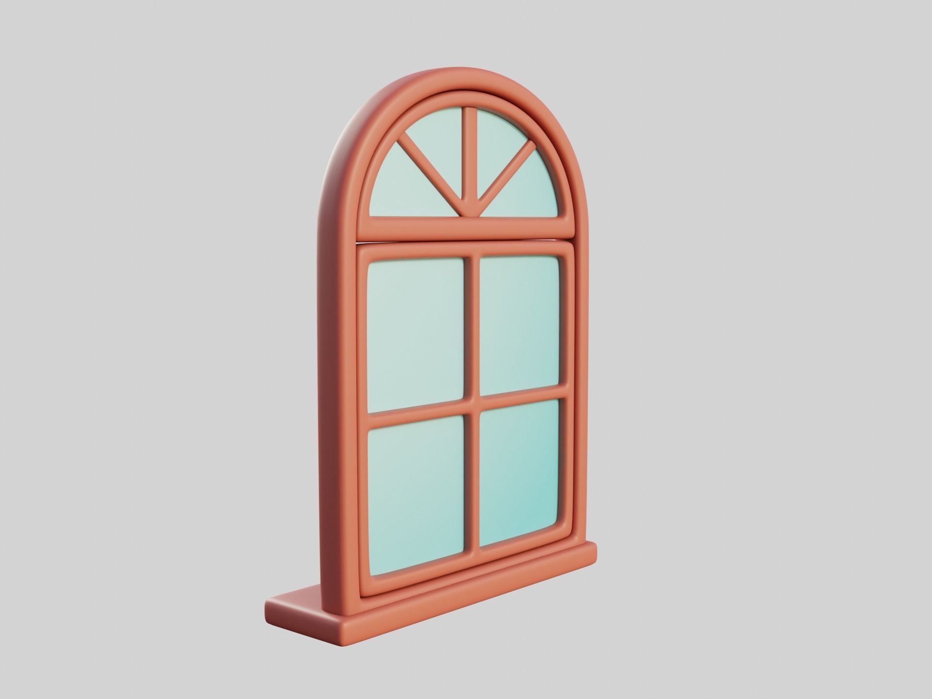 Cartoon Window 13a 3D model_6