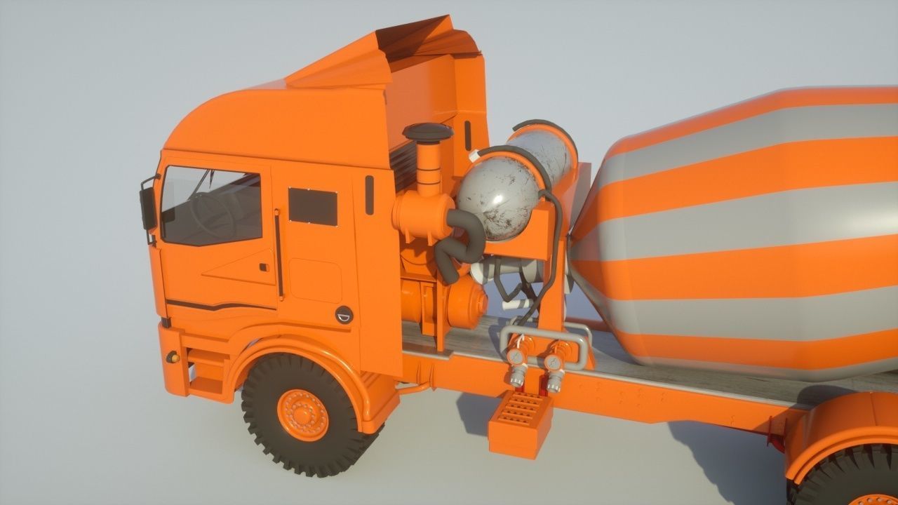  Concrete Mixer Turck model 3D model_4