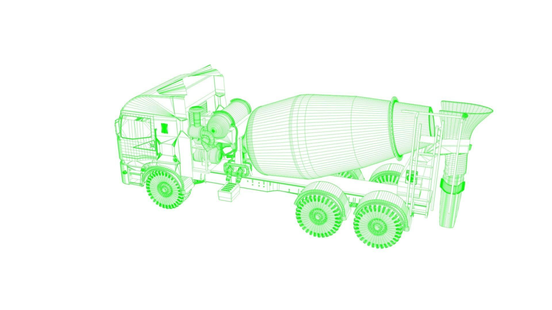  Concrete Mixer Turck model 3D model_6