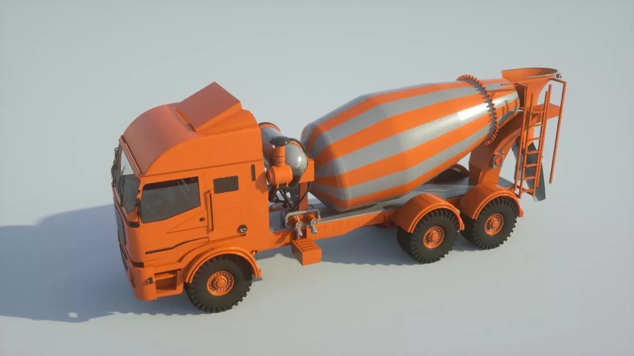  Concrete Mixer Turck model 3D model_0