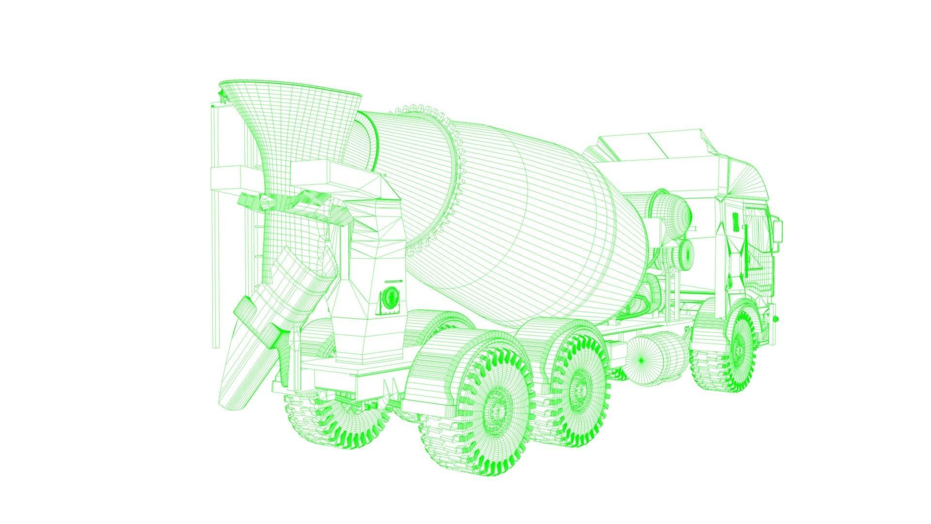  Concrete Mixer Turck model 3D model_9