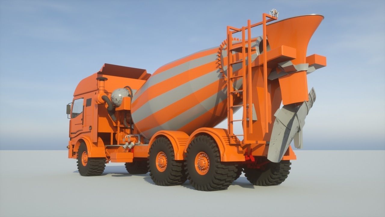  Concrete Mixer Turck model 3D model_3