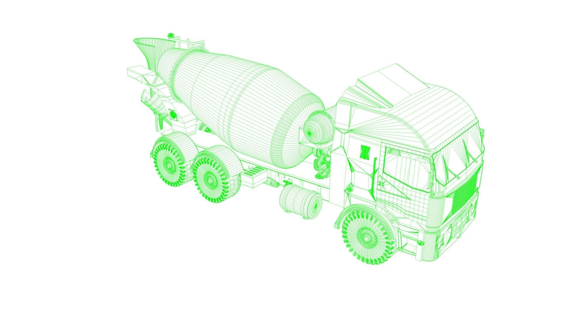  Concrete Mixer Turck model 3D model_5