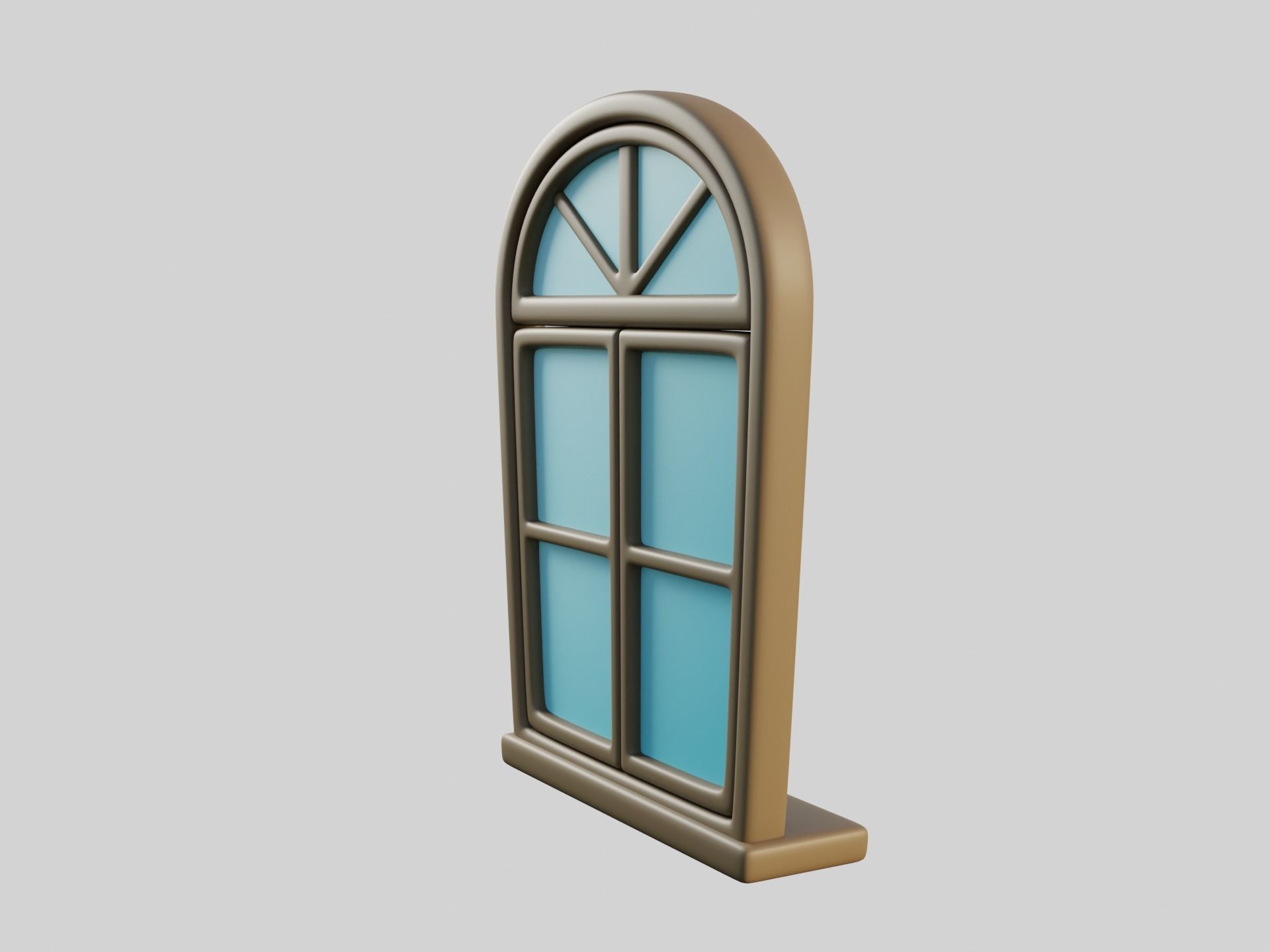 Cartoon Window 14b 3D model_3