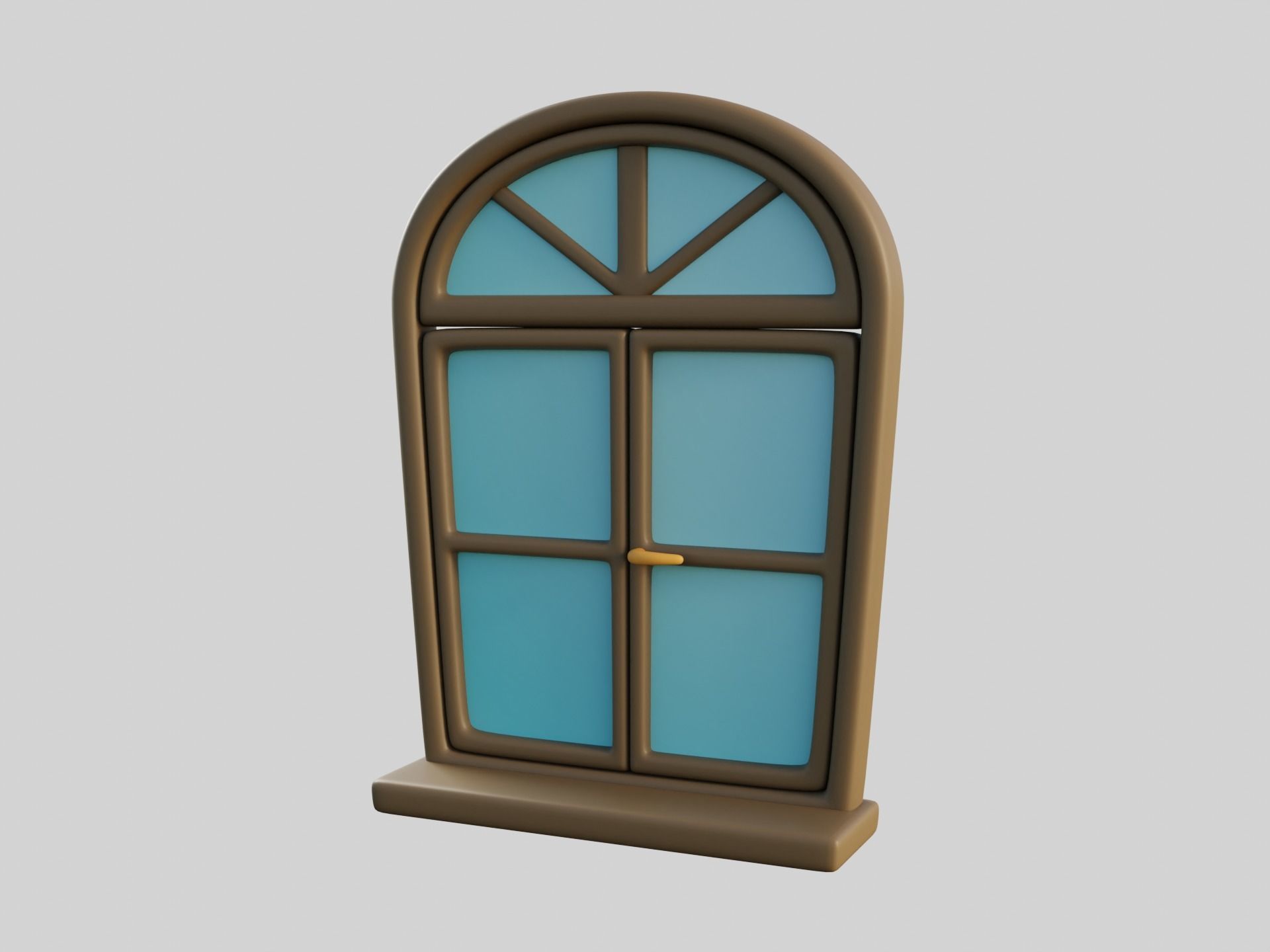 Cartoon Window 14b 3D model_9