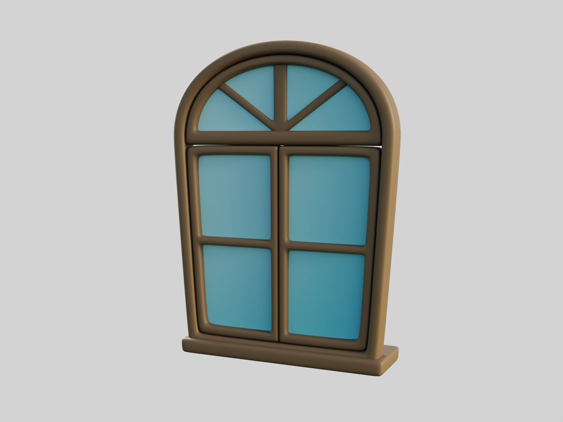Cartoon Window 14b 3D model_4