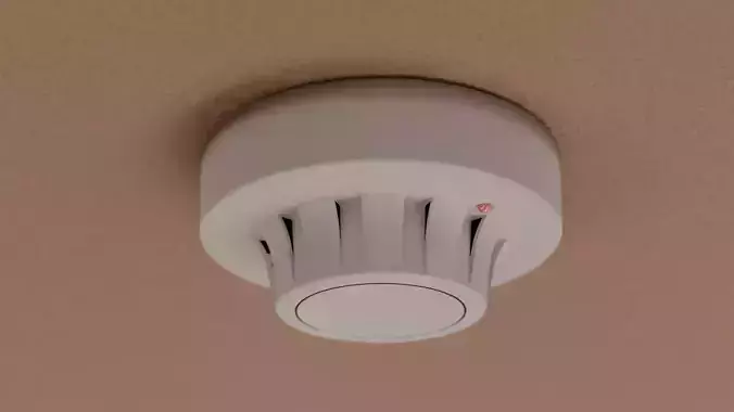 Smoke Alarm 3D Model Low-poly 3D model
