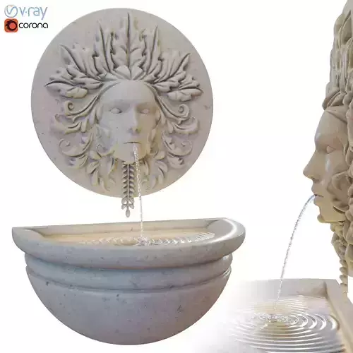 Green Woman Stone Water Feature - Fountain