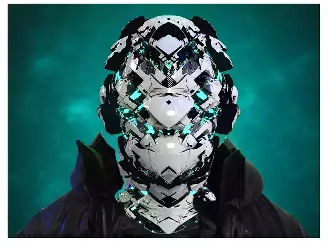 Sci-Fi Helmet Space Astronaut Character Robot 38