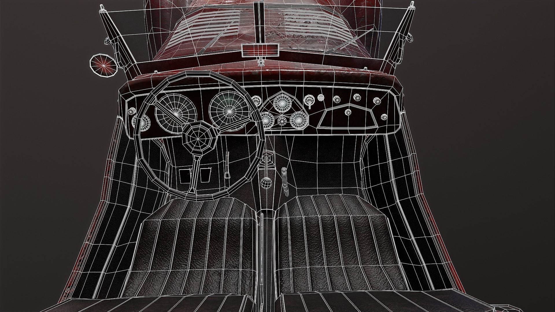 Vintage rusty car 3D Model Low-poly 3D model_14