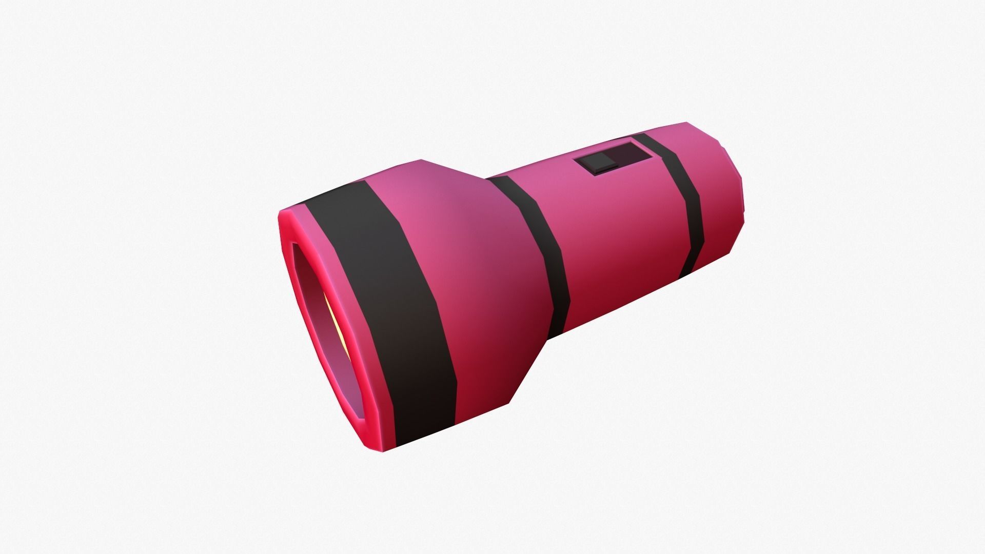 Cartoon Flashlight Low-poly 3D model_1