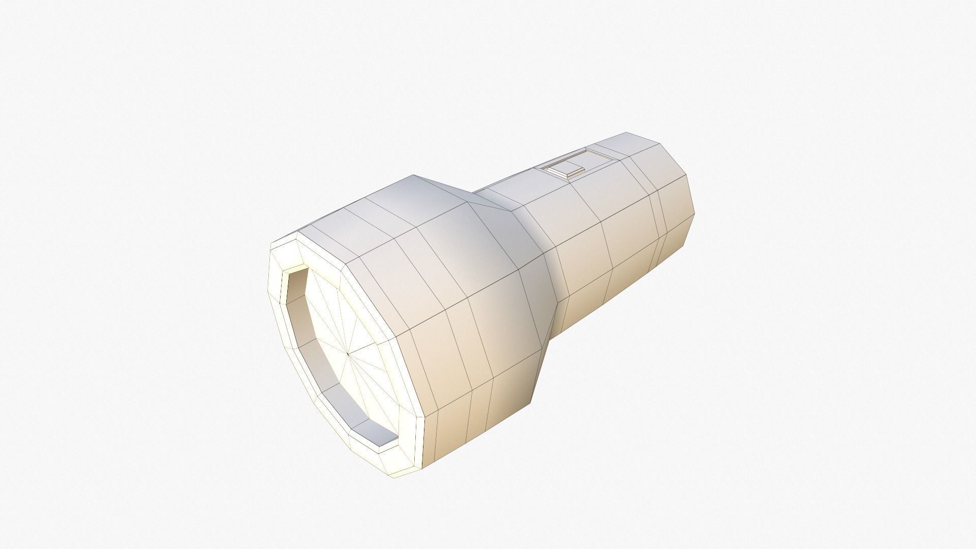 Cartoon Flashlight Low-poly 3D model_7