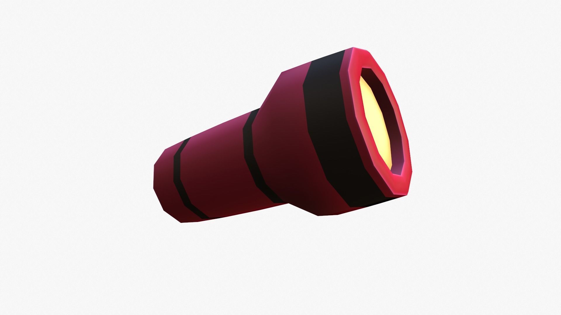 Cartoon Flashlight Low-poly 3D model_4