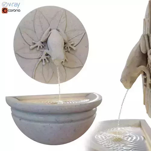 Tree Frog Stone Water Feature - Fountain