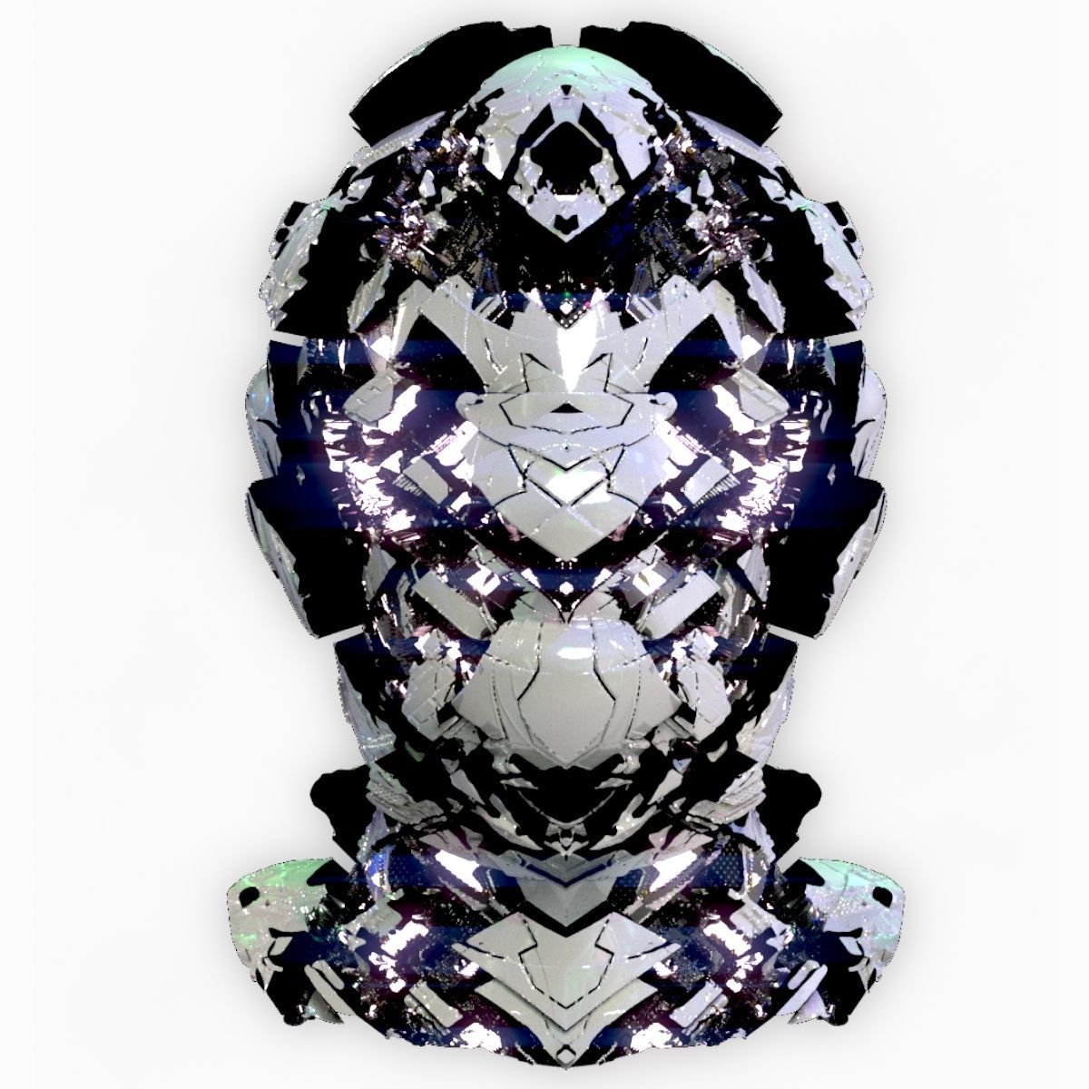 Sci-Fi Helmet Space Astronaut Character Robot 37 3D model_6