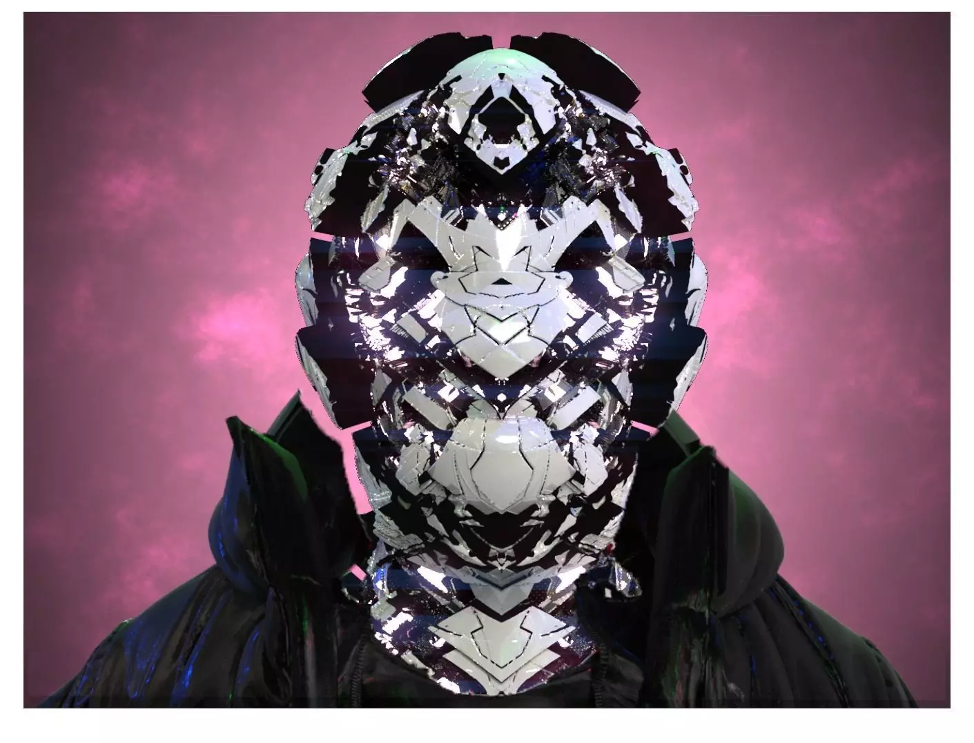 Sci-Fi Helmet Space Astronaut Character Robot 37 3D model_0