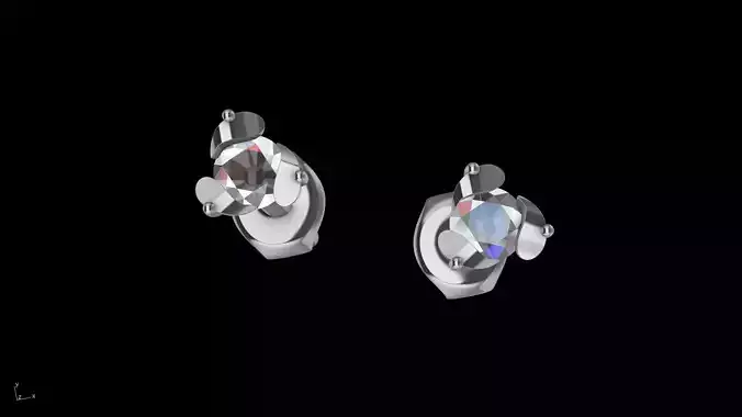 1mm to 5mm diamond earrings studs stl verified 