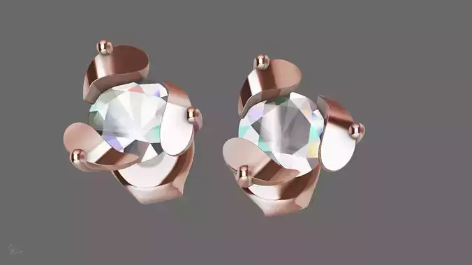 5 mm diamond earrings studs stl verified 