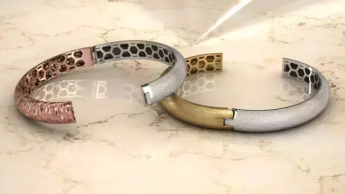 Bangel cuff bracelet on marble