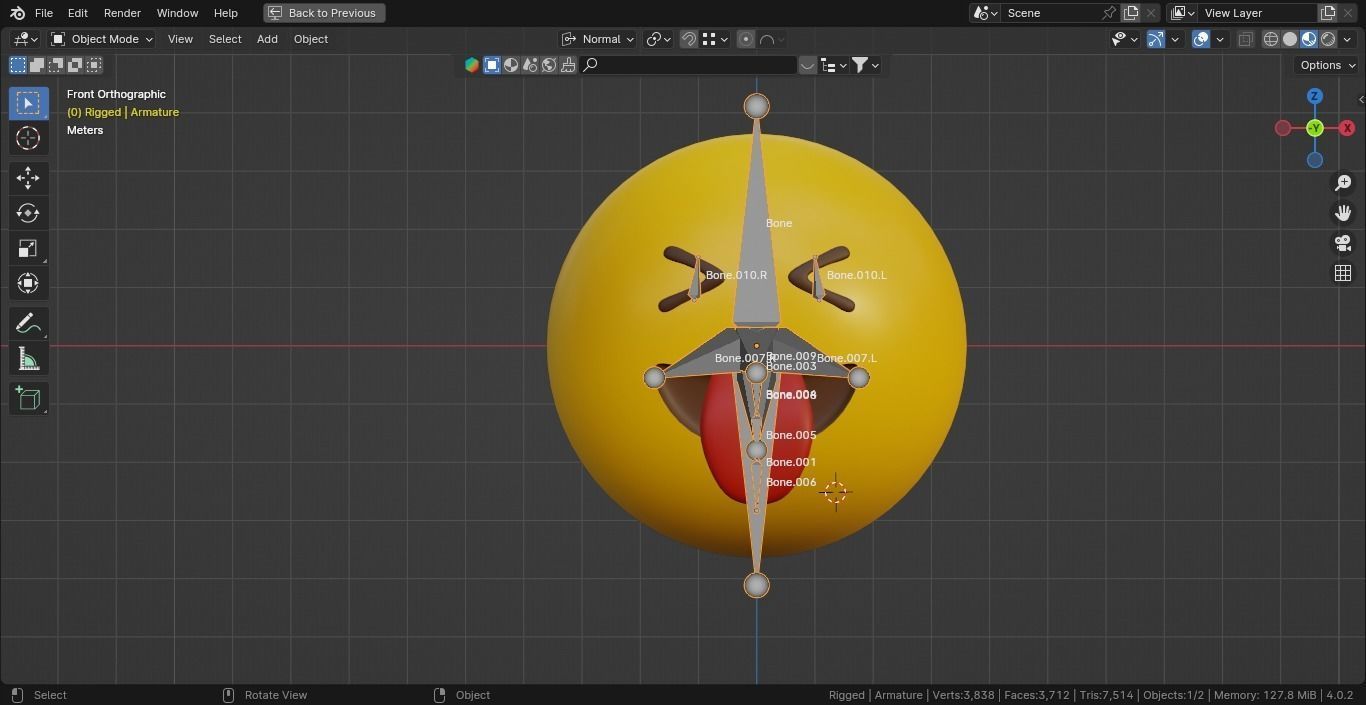 10 Emoticon Yellow Ball Pack 3D model_36