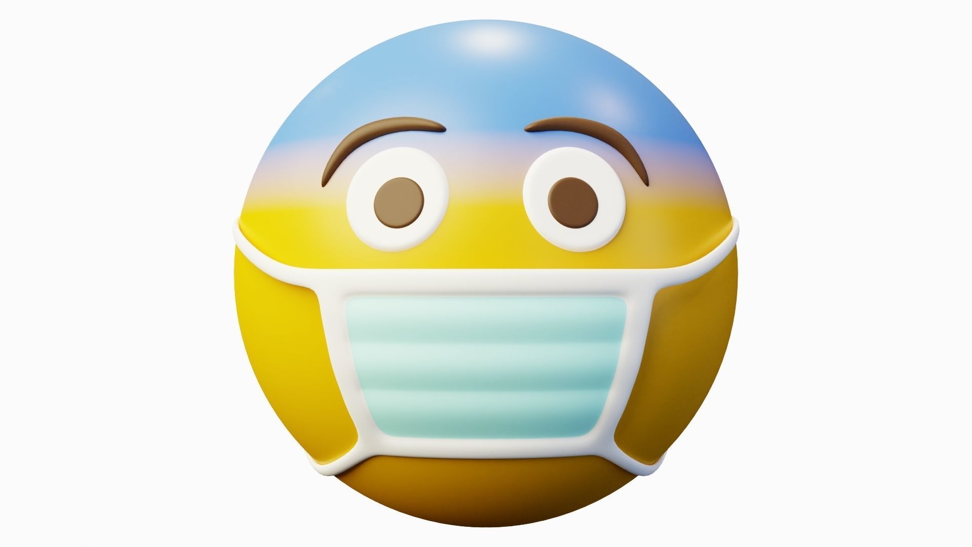 10 Emoticon Yellow Ball Pack 3D model_26