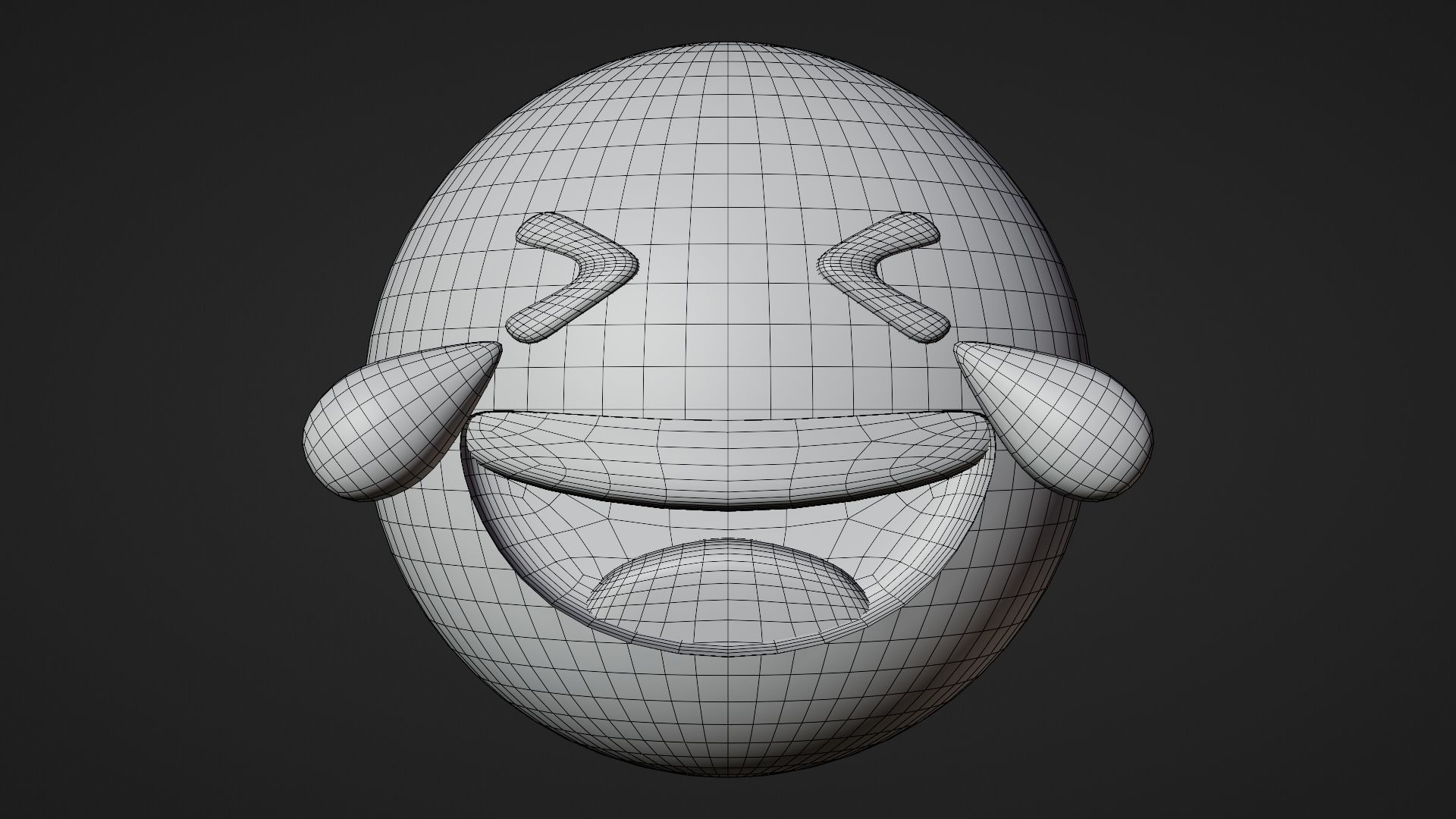 10 Emoticon Yellow Ball Pack 3D model_11