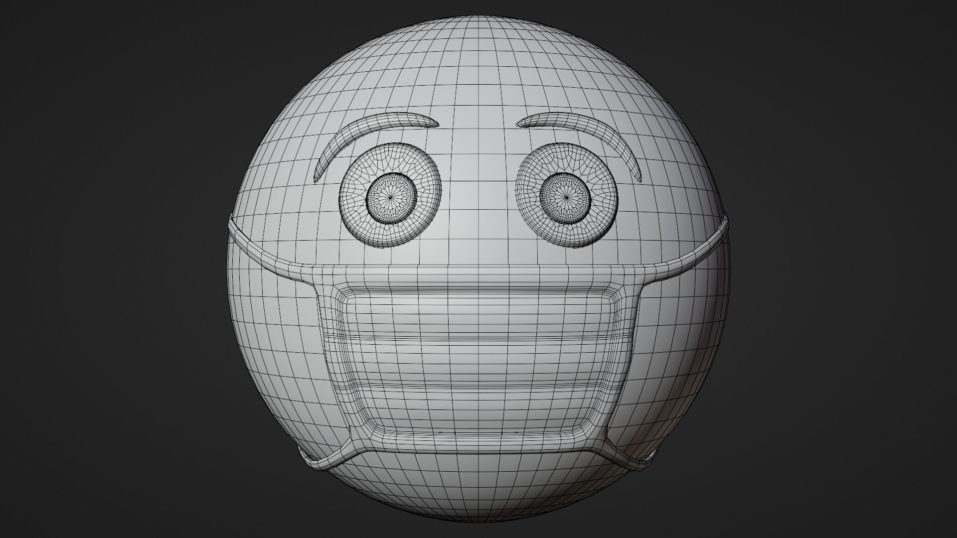 10 Emoticon Yellow Ball Pack 3D model_27