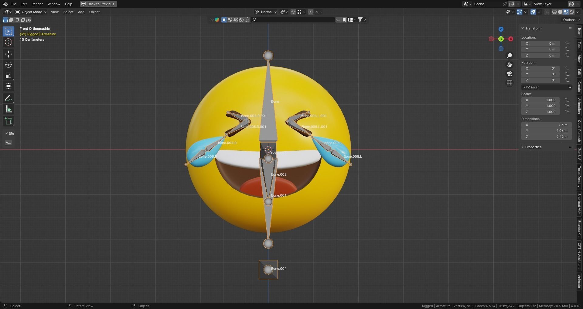 10 Emoticon Yellow Ball Pack 3D model_12