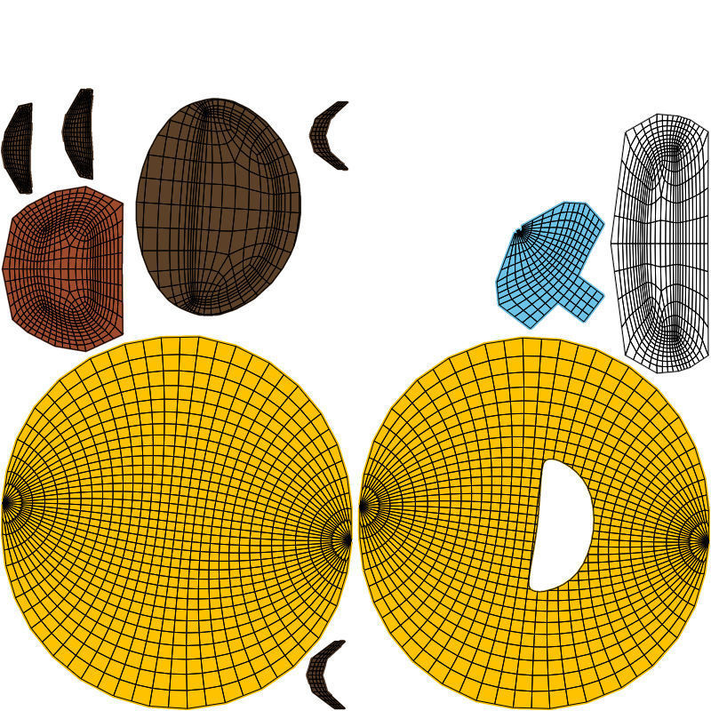 10 Emoticon Yellow Ball Pack 3D model_9