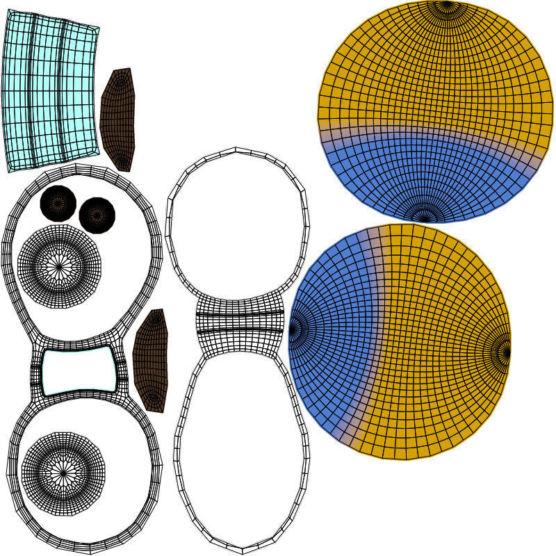 10 Emoticon Yellow Ball Pack 3D model_29