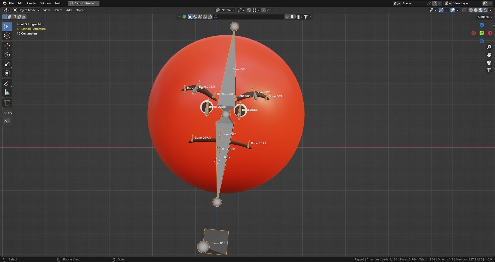 10 Emoticon Yellow Ball Pack 3D model_32