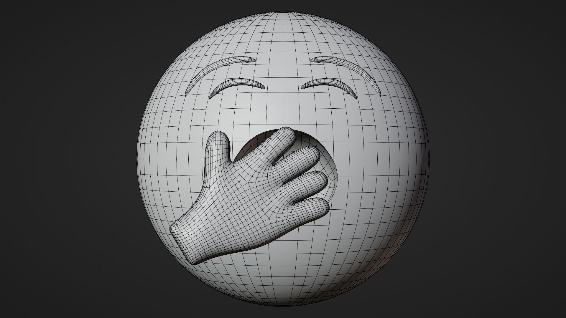 10 Emoticon Yellow Ball Pack 3D model_15