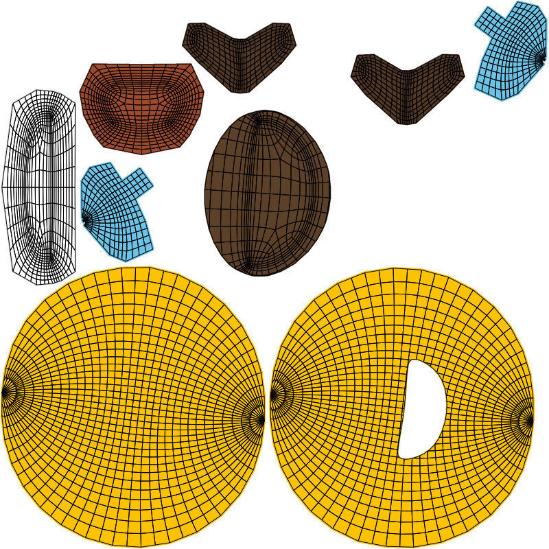 10 Emoticon Yellow Ball Pack 3D model_13