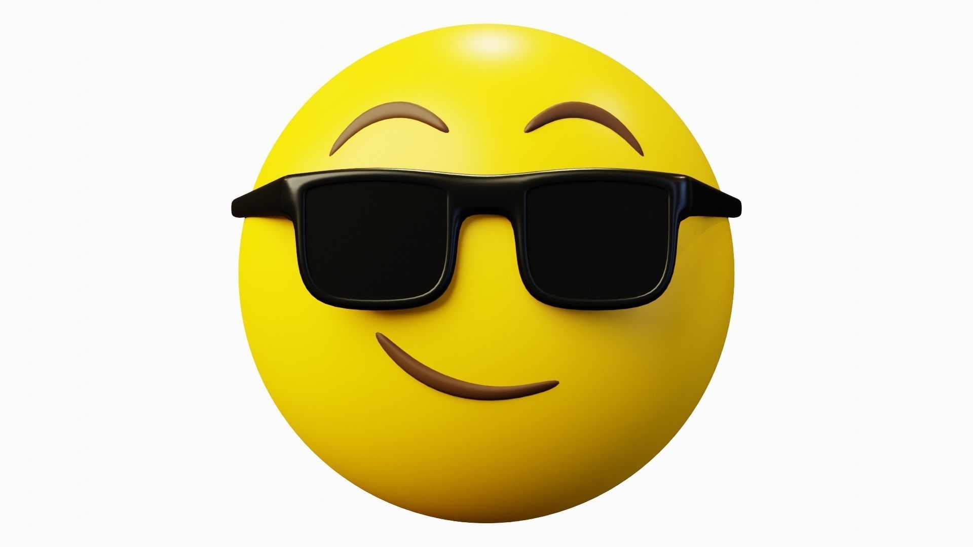 10 Emoticon Yellow Ball Pack 3D model_22
