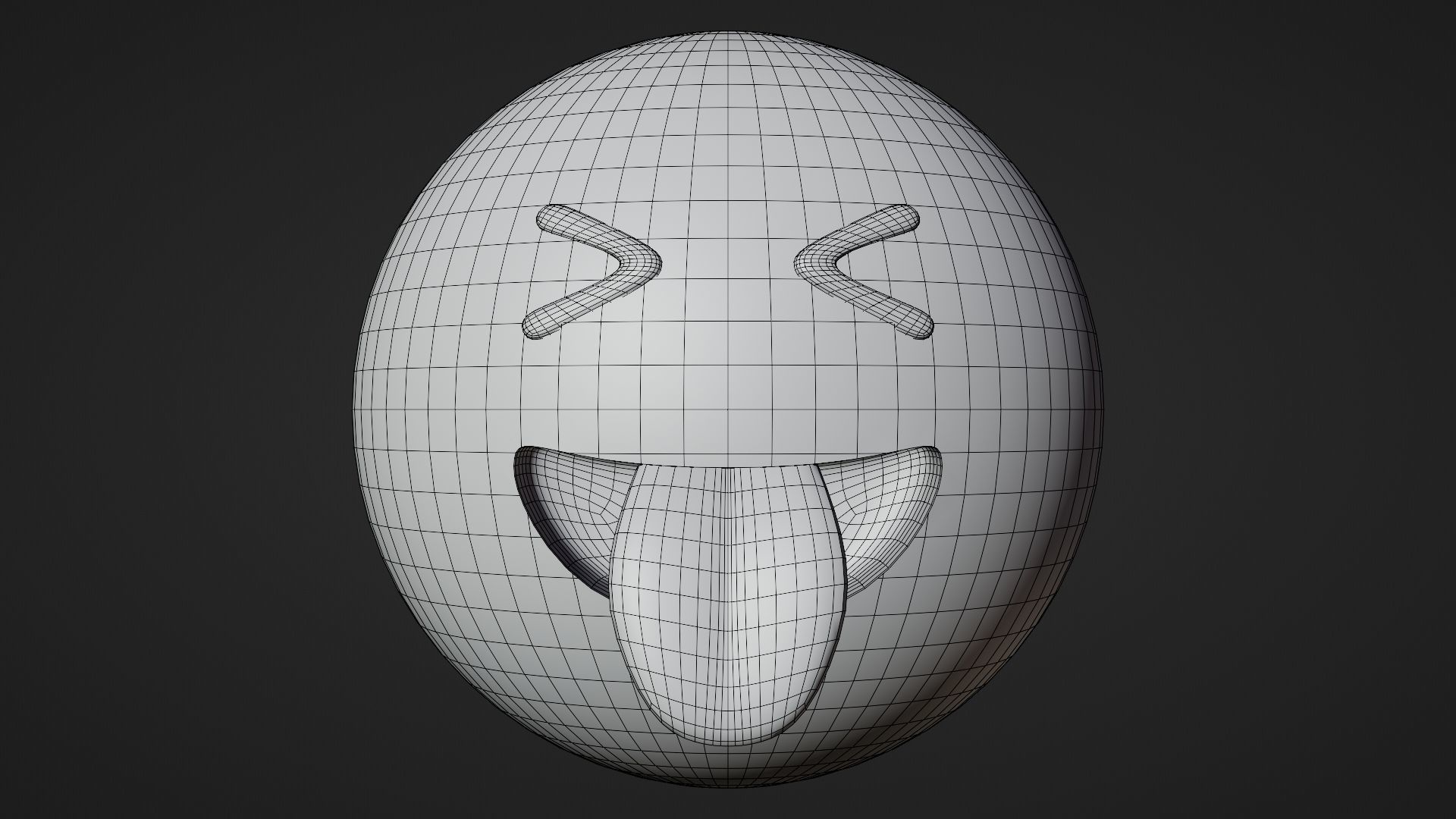 10 Emoticon Yellow Ball Pack 3D model_35