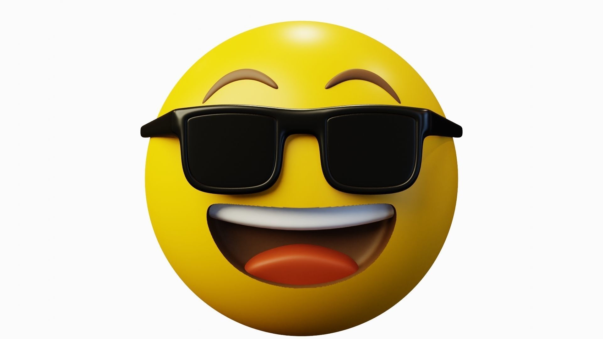 10 Emoticon Yellow Ball Pack 3D model_2
